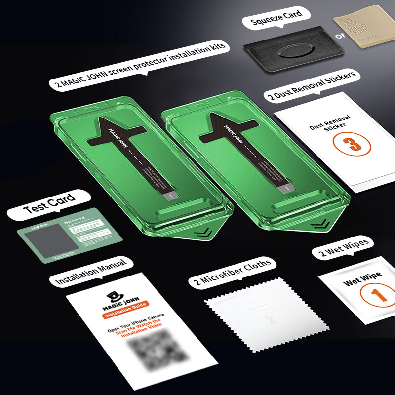 MAGIC JOHN 2025 Upgrades Eye Protection Screen Protector - Dust Free Without Bubbles