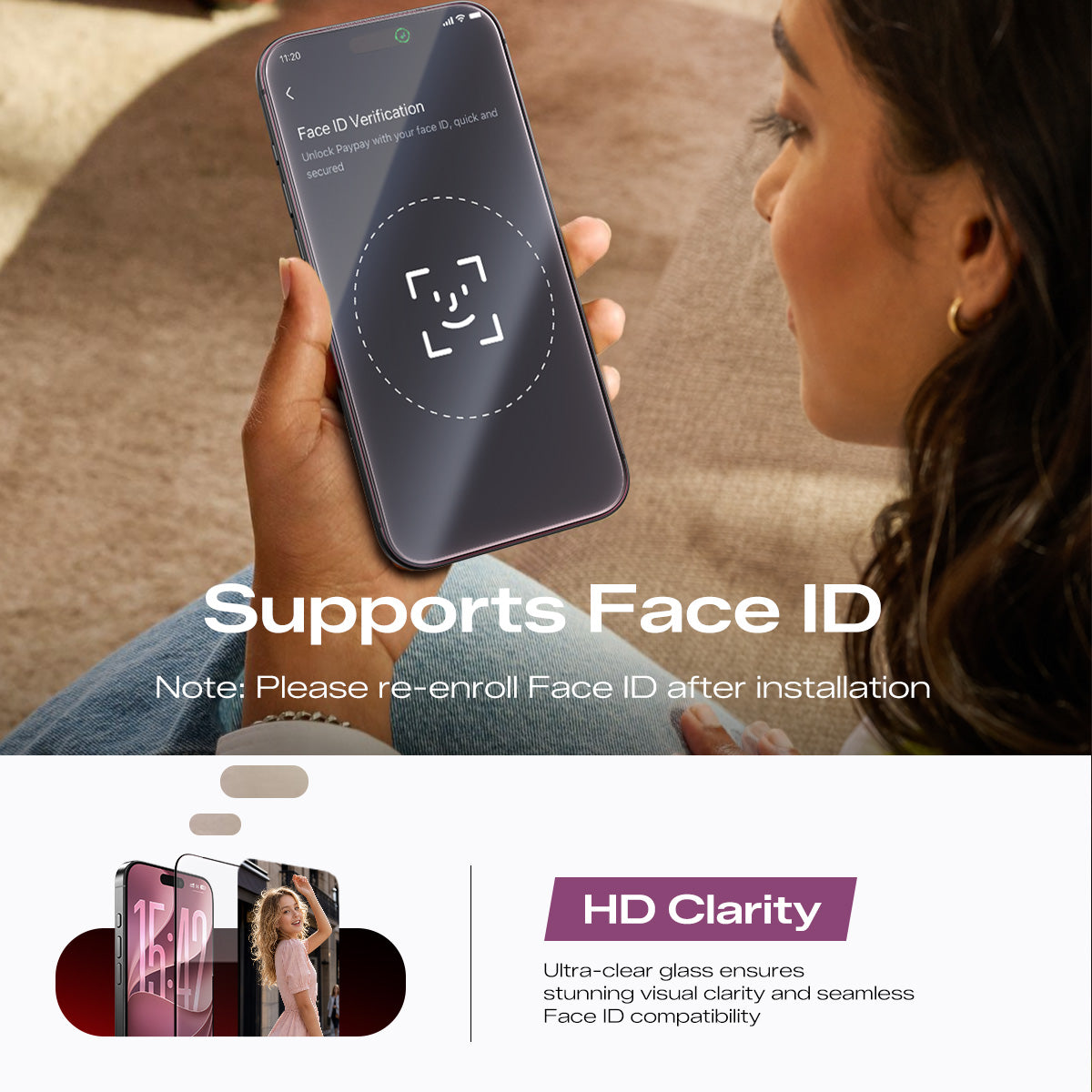Protecteur d'écran pour iPhone 18 Gen 2