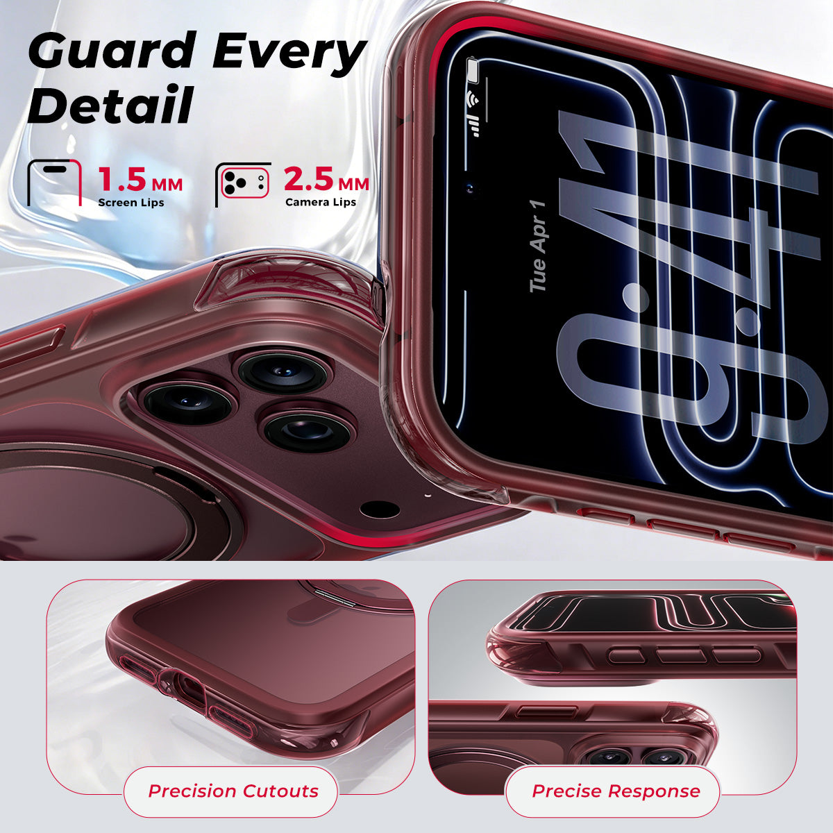 Funda con soporte y airbag MagSafe para iPhone 18 K126