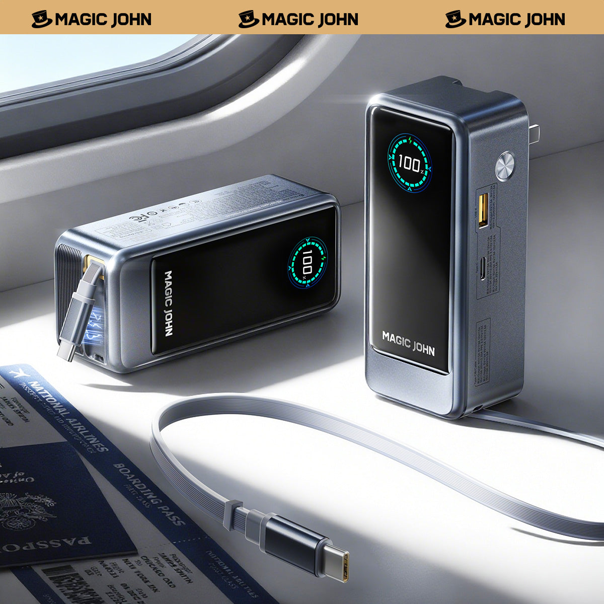 MAGIC JOHN 4-IN-1 67W Power Bank
