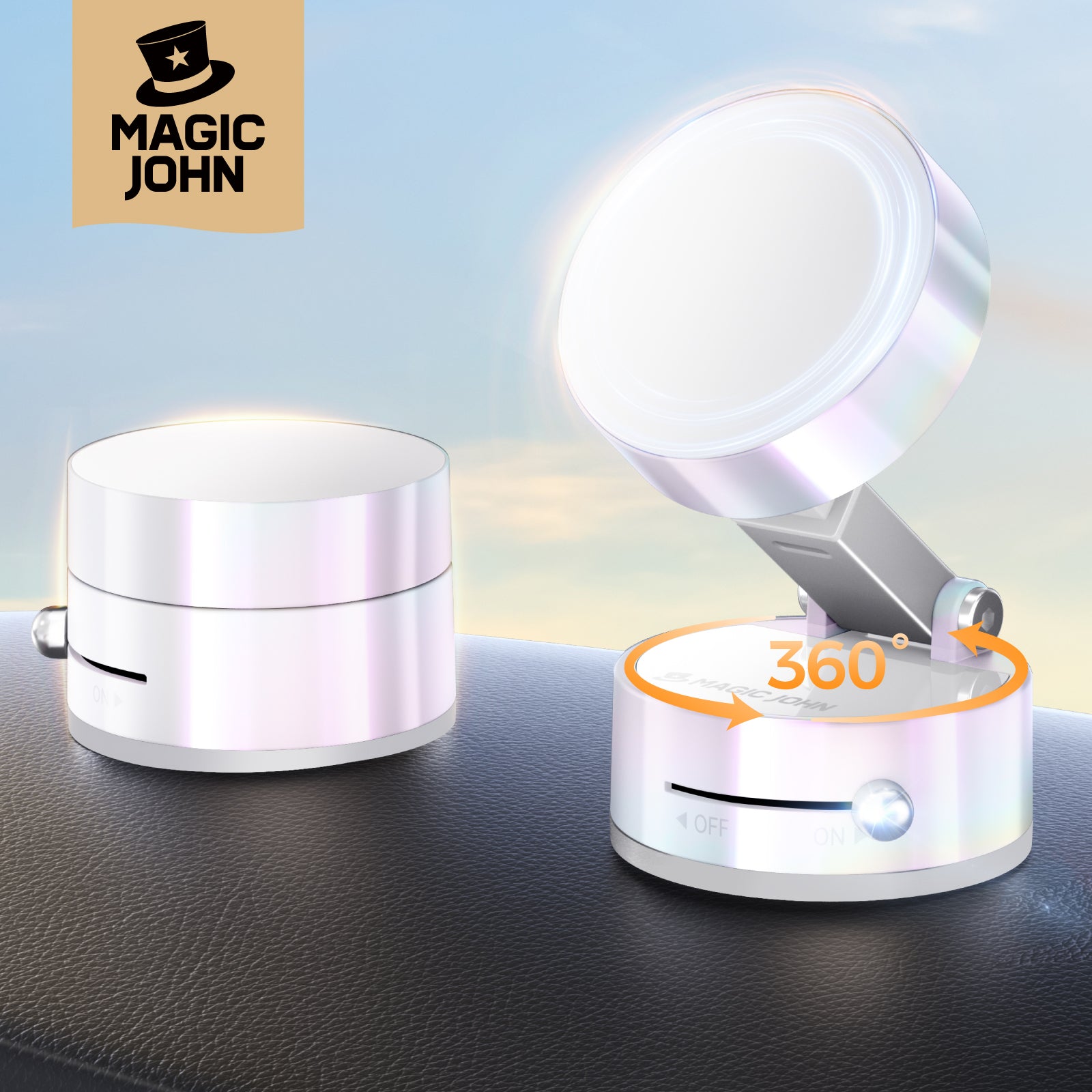 MAGIC JOHN Upgraded Magnetic Phone Holder with 360° Rotation
