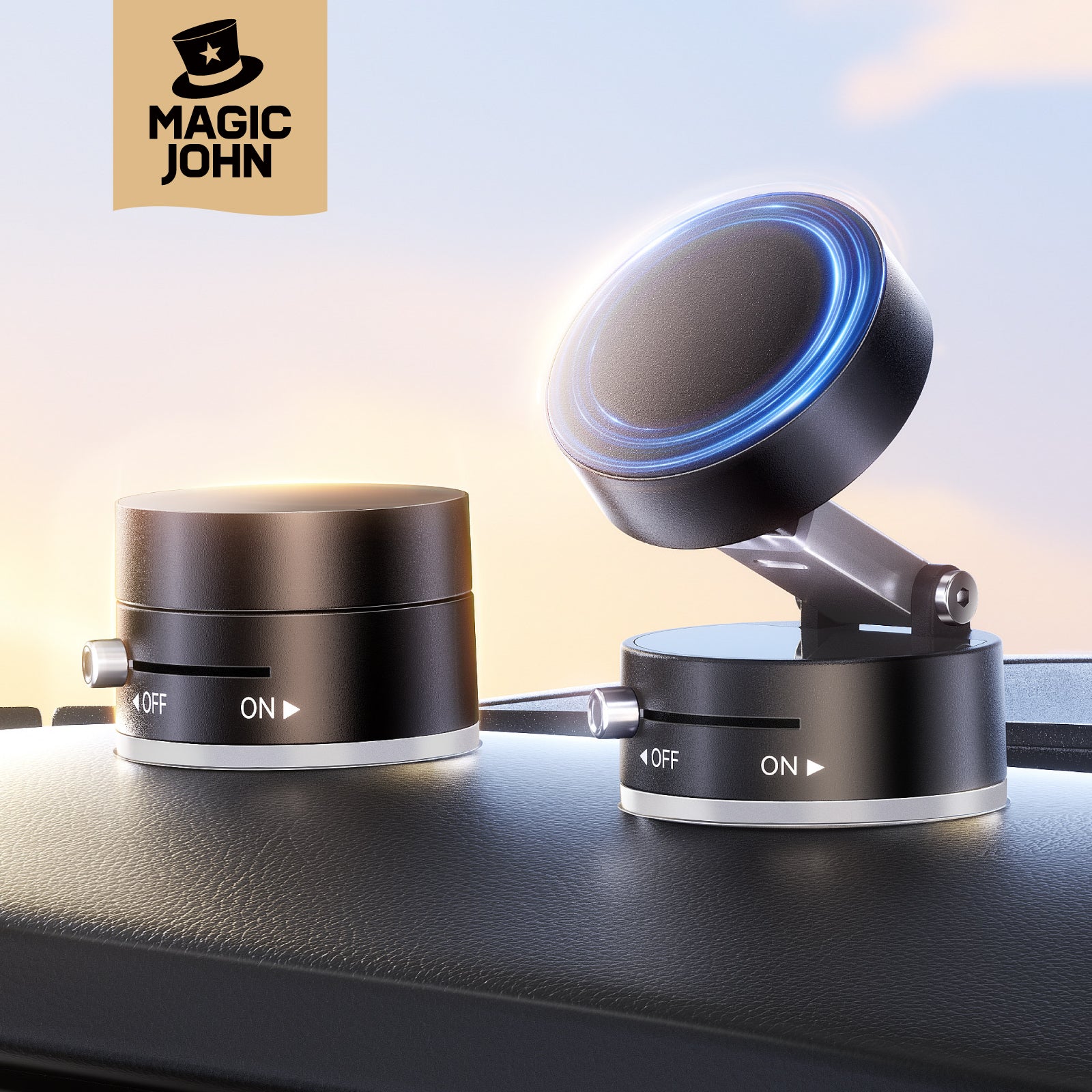 MAGIC JOHN Upgraded Magnetic Phone Holder with 360° Rotation