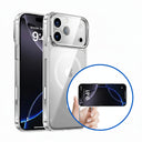 Clear phone case with a hand holding the phone, branded with Magic John.