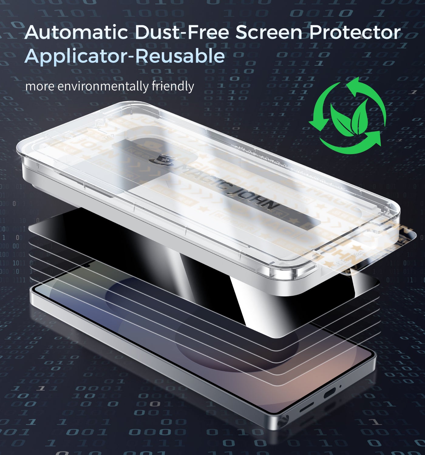 MAGIC JOHN 3rd Generation Screen Protector for Samsung - Automatic Dust Free Eco-Friendly Protection