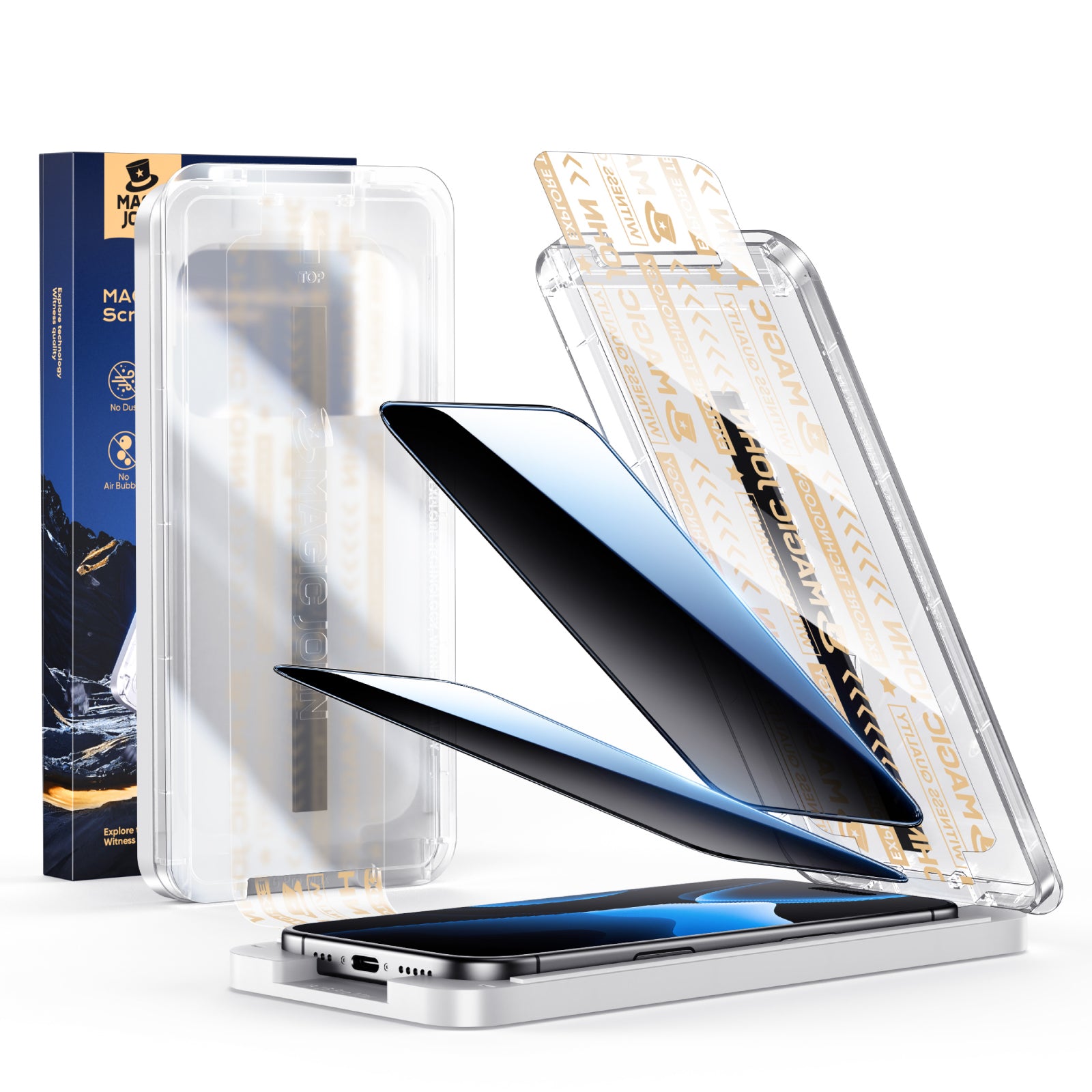 MAGIC JOHN Upgraded Screen Protector for Samsung - Automatic Dust Free Eco-Friendly Protection