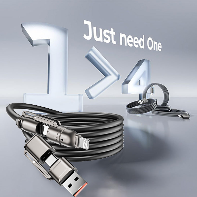MAGIC JOHN 4-in-1 USB Charging Cable 65W Fast Charging