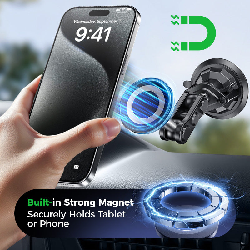 MAGIC JOHN magnetic car mount securing a smartphone