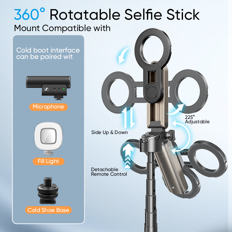 MAGIC JOHN Portable multifunctional selfie stick