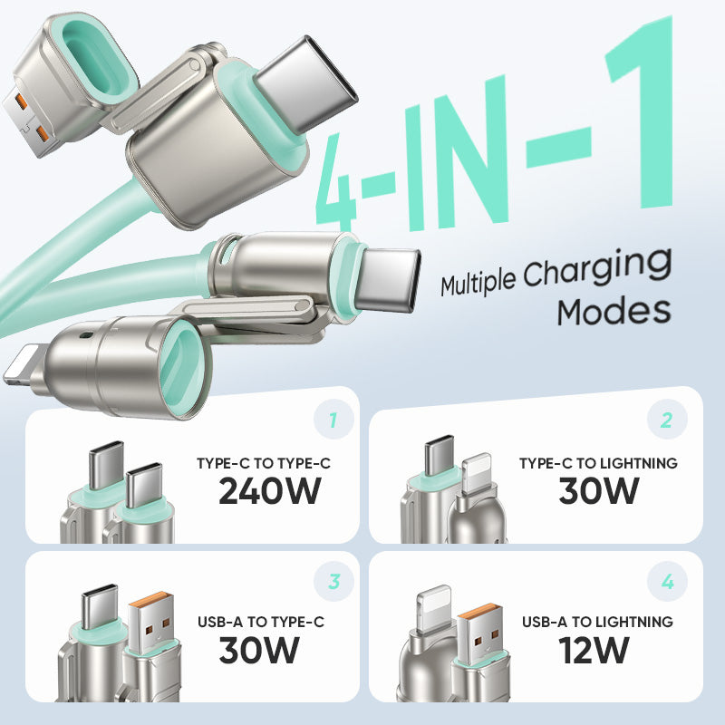 MAGIC JOHN 4-IN-1 Coiled Multi-Charging Cable