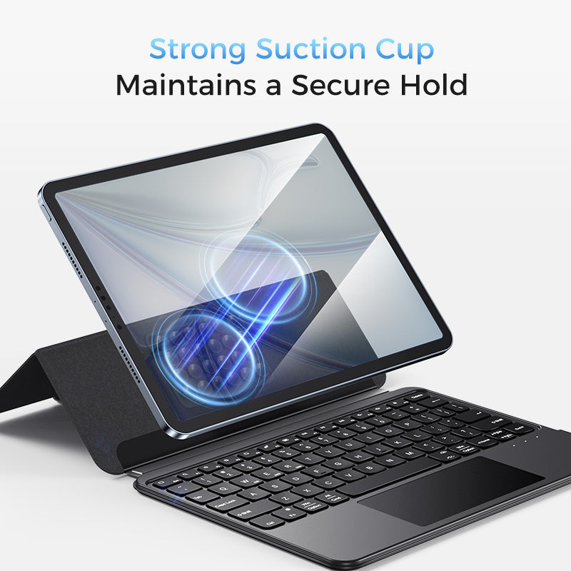 MAGIC JOHN Portable Bluetooth Magic Keyboard Case with iPad 8''–11''