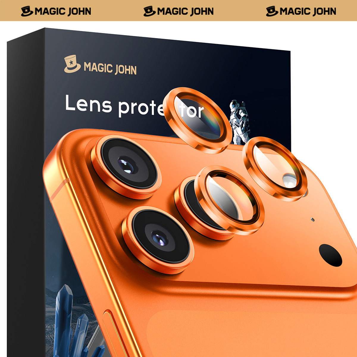 MAGIC JOHN Camera Lens Protector For iPhone 11/12/13/14/15/16/17 Series