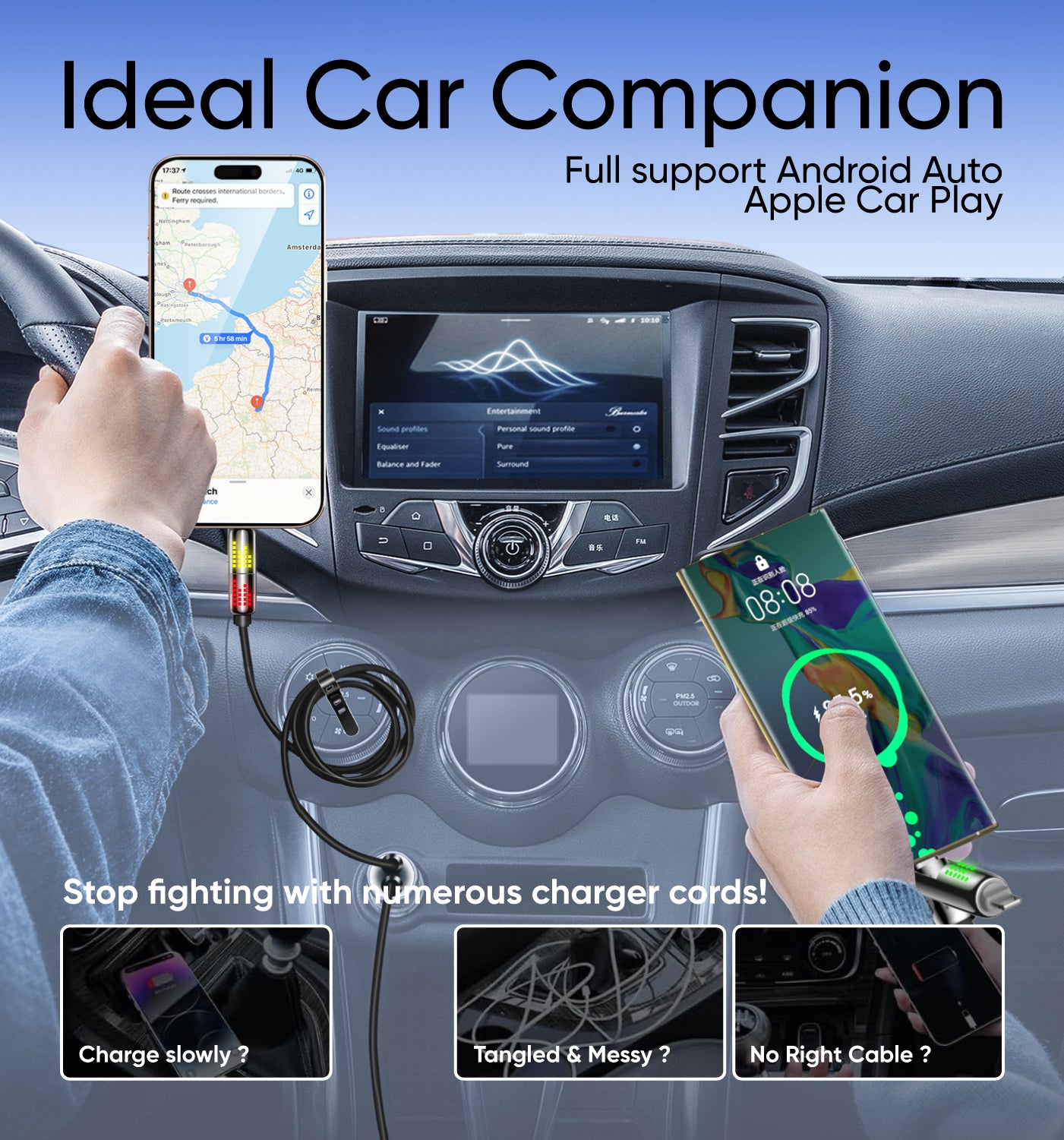 MAGIC JOHN 240W 4-in-1 USB Fast Charging Cable