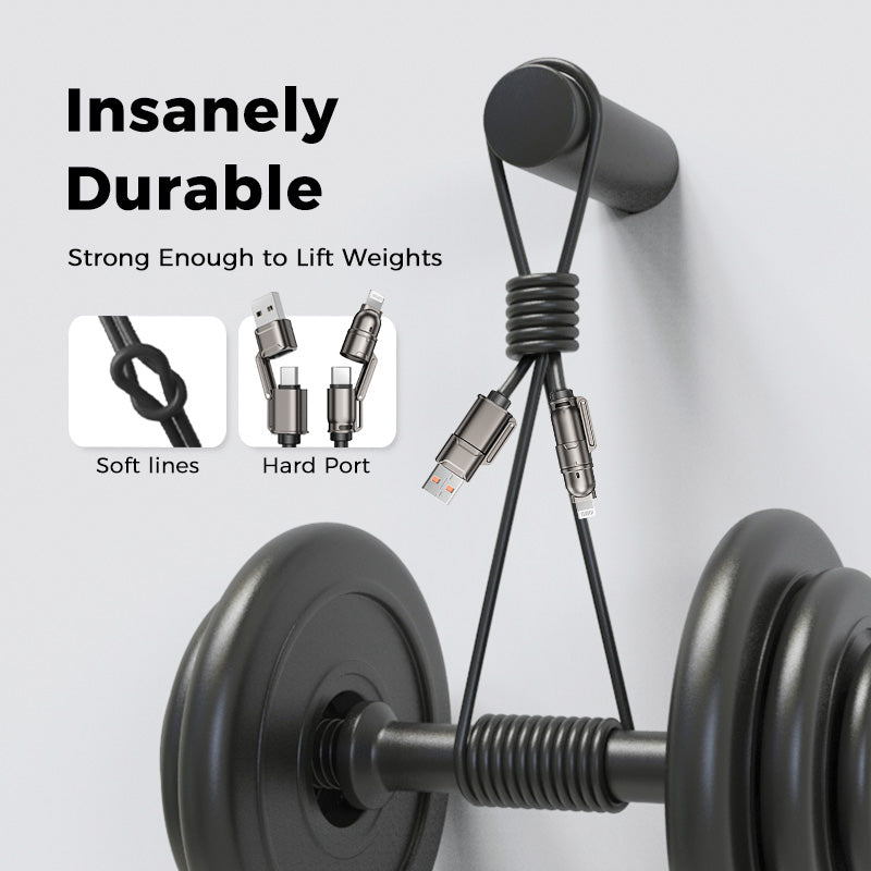 MAGIC JOHN 4-in-1 USB Charging Cable 65W Fast Charging