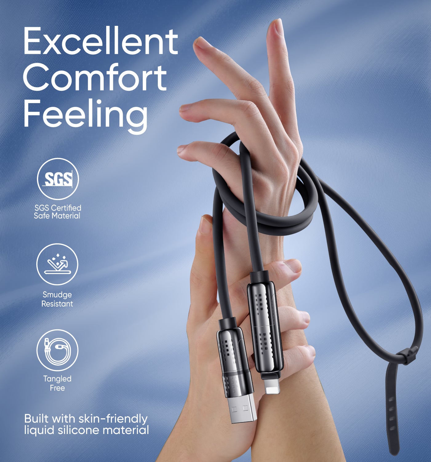 MAGIC JOHN 240W 4-in-1 USB Fast Charging Cable