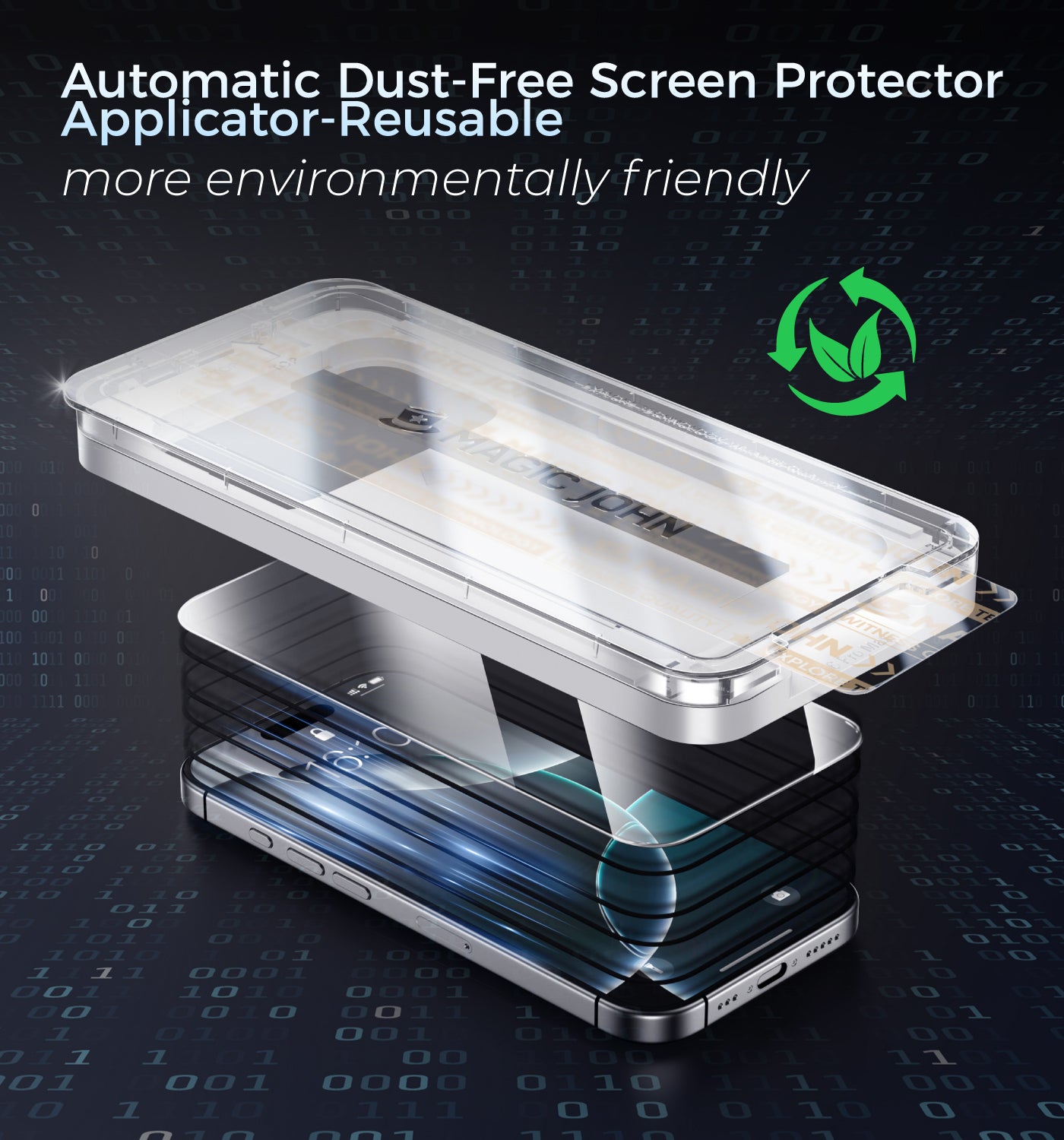 MAGIC JOHN Upgraded Screen Protector - Automatic Dust Free Eco-Friendly Protection