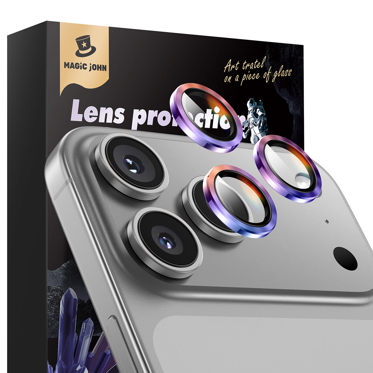 MAGIC JOHN Camera Lens Protector For iPhone 11/12/13/14/15/16/17 Series