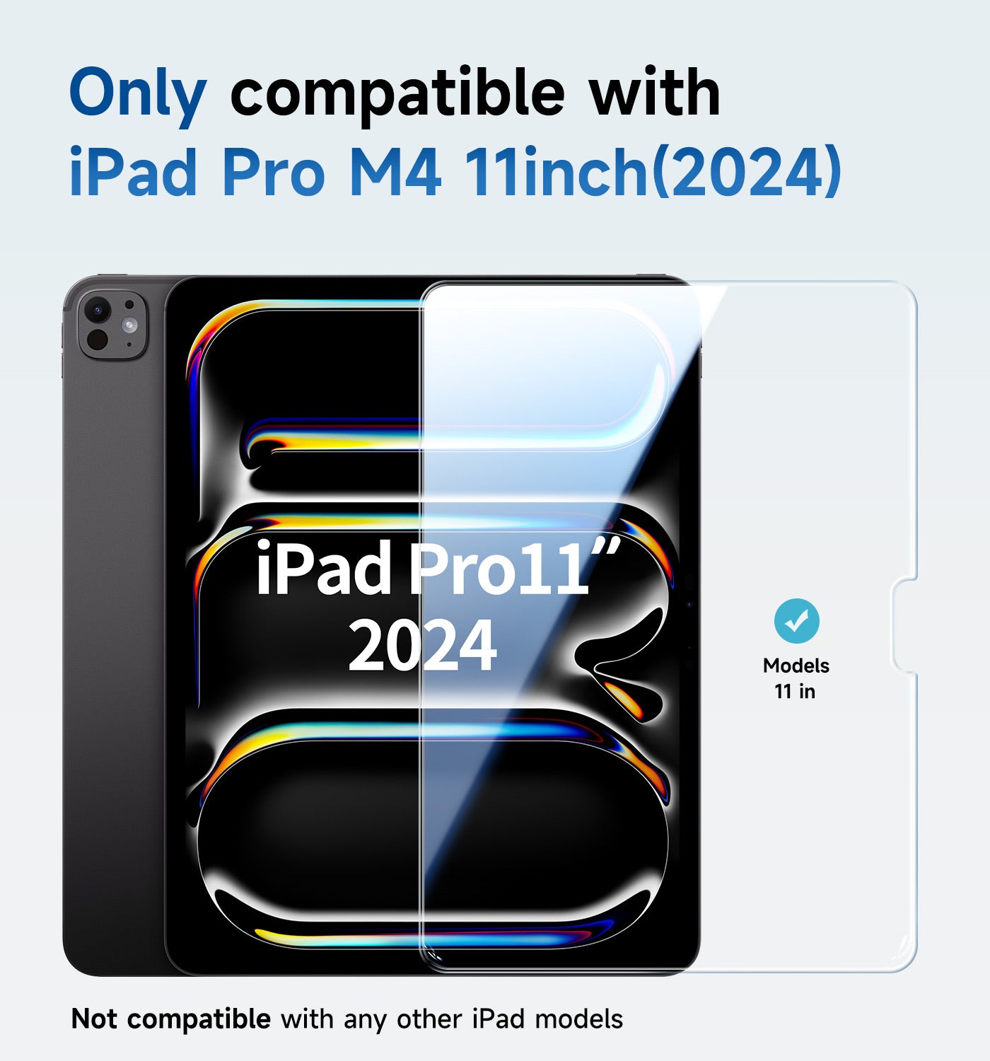 MAGIC JOHN Screen Protector for iPad Tempered Glass Film Case Friendly & Apple Pencil Compatible