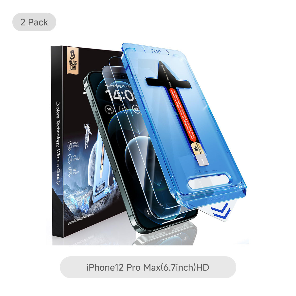 MAGIC JOHN 2nd Generation iPhone Screen Protector - Dust Free Without Bubbles