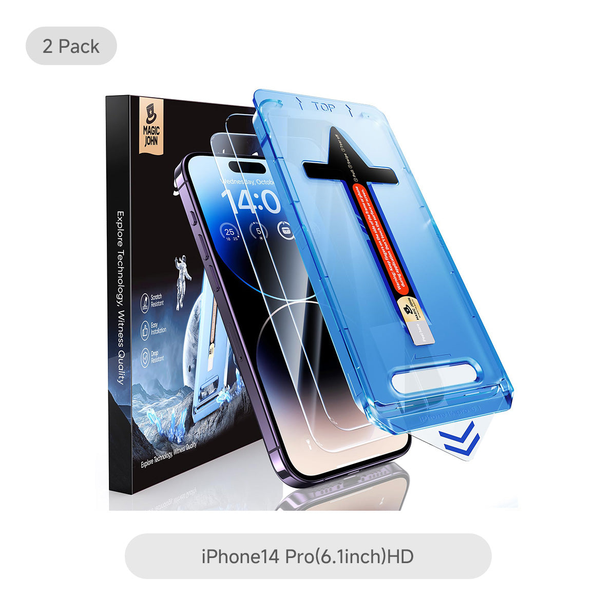 MAGIC JOHN 2nd Generation iPhone Screen Protector - Dust Free Without Bubbles