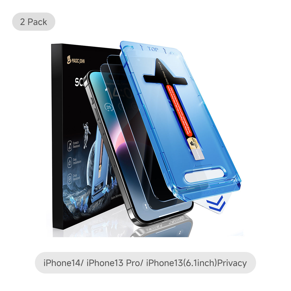MAGIC JOHN 2nd Generation iPhone Screen Protector - Dust Free Without Bubbles