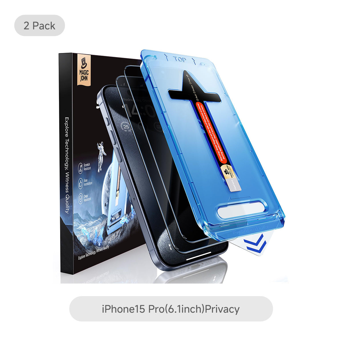 MAGIC JOHN 2nd Generation iPhone Screen Protector - Dust Free Without Bubbles