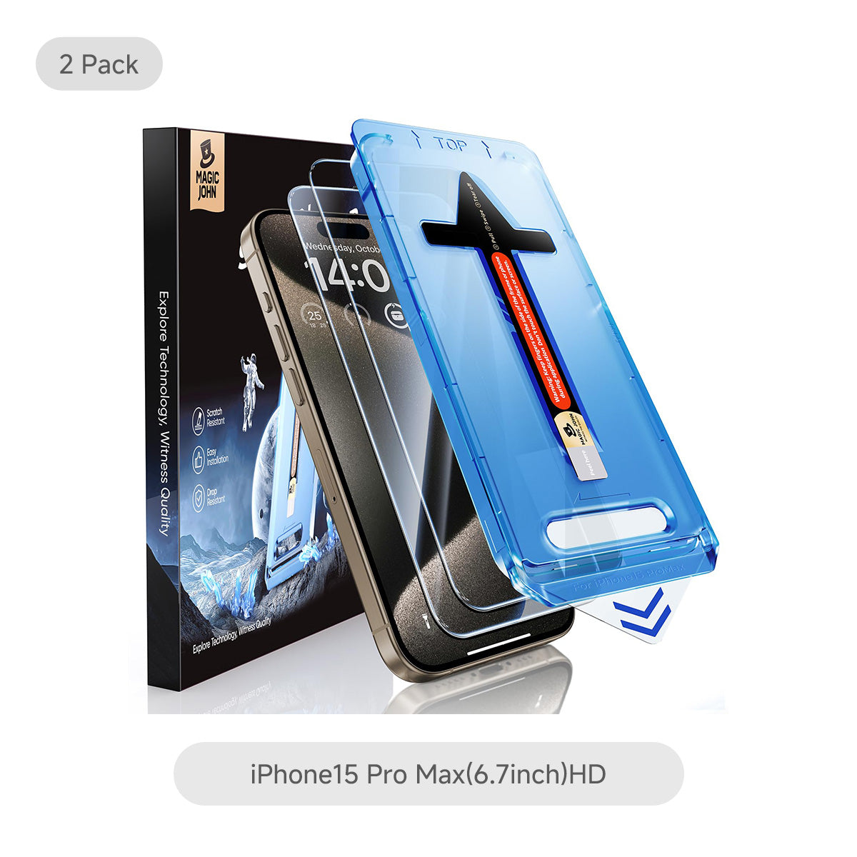 MAGIC JOHN 2nd Generation iPhone Screen Protector - Dust Free Without Bubbles