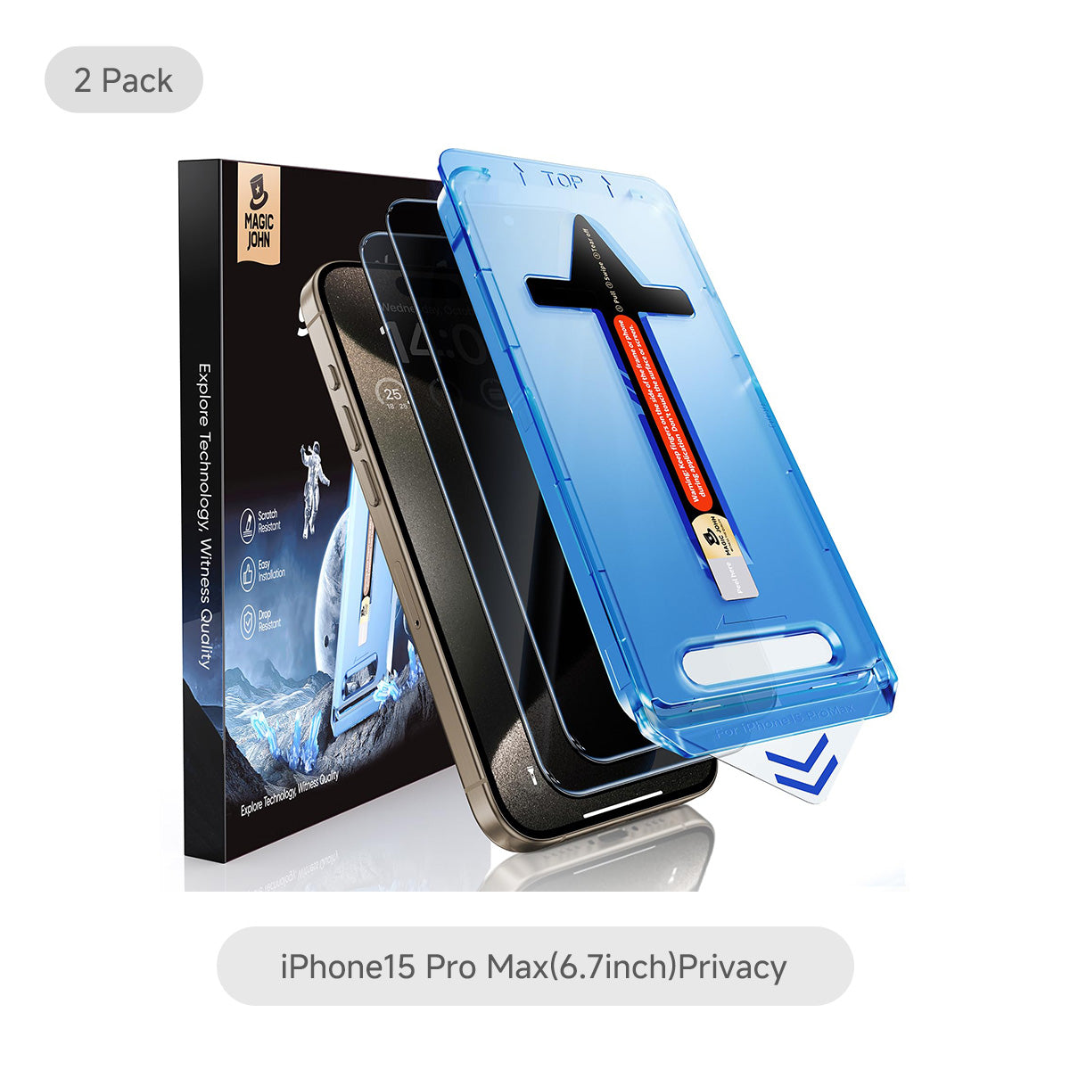 MAGIC JOHN 2nd Generation iPhone Screen Protector - Dust Free Without Bubbles