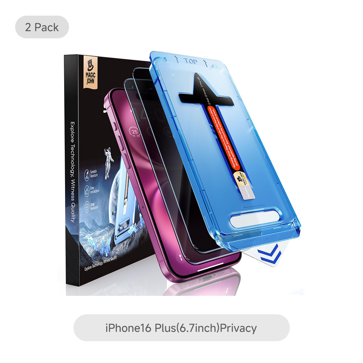 MAGIC JOHN 2nd Generation iPhone Screen Protector - Dust Free Without Bubbles