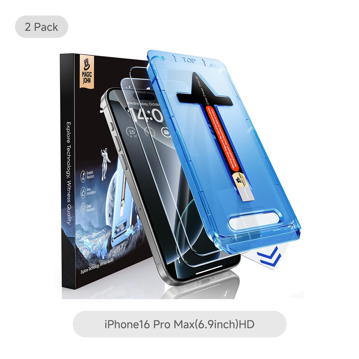 MAGIC JOHN 2nd Generation iPhone Screen Protector - Dust Free Without Bubbles