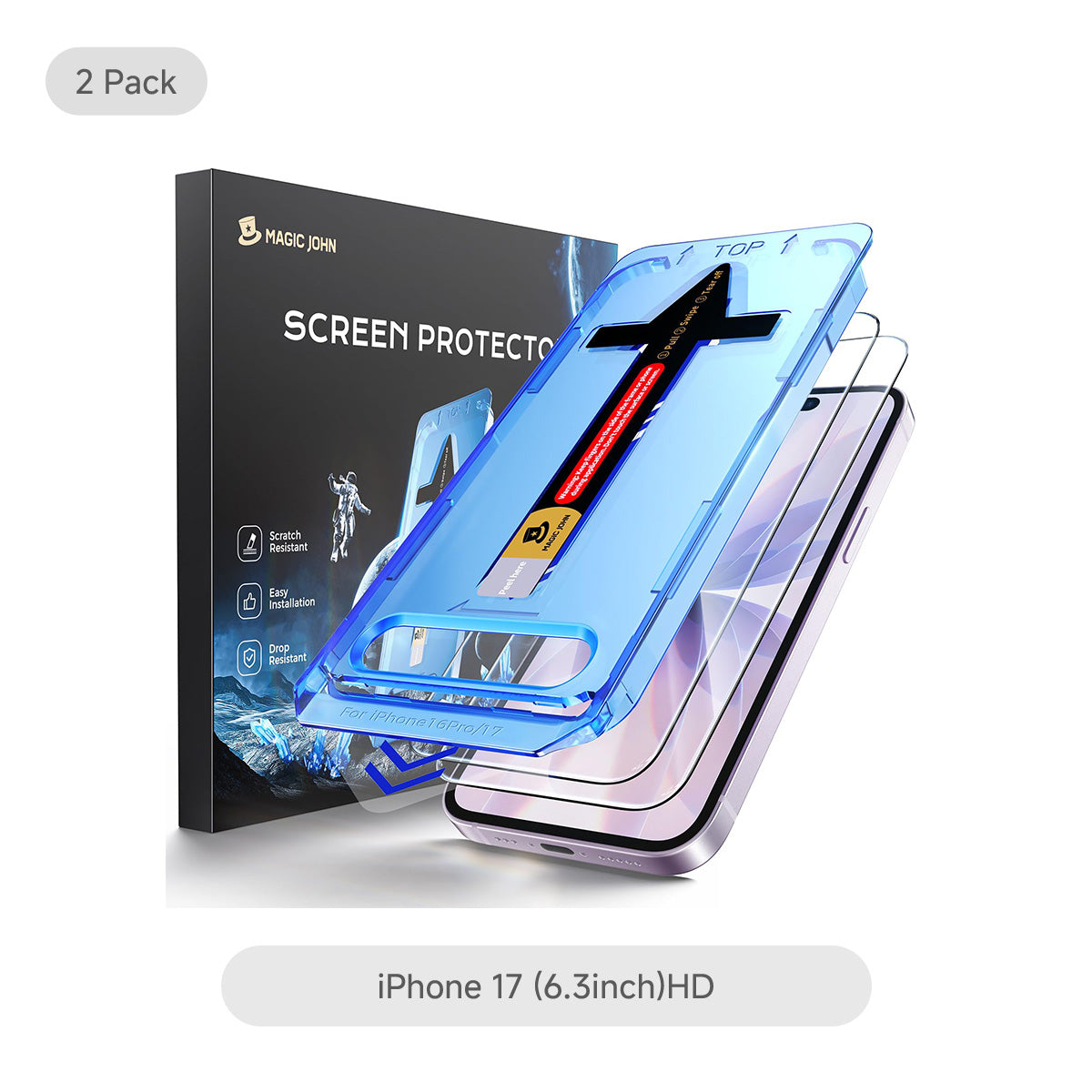 MAGIC JOHN 2nd Generation iPhone Screen Protector - Dust Free Without Bubbles