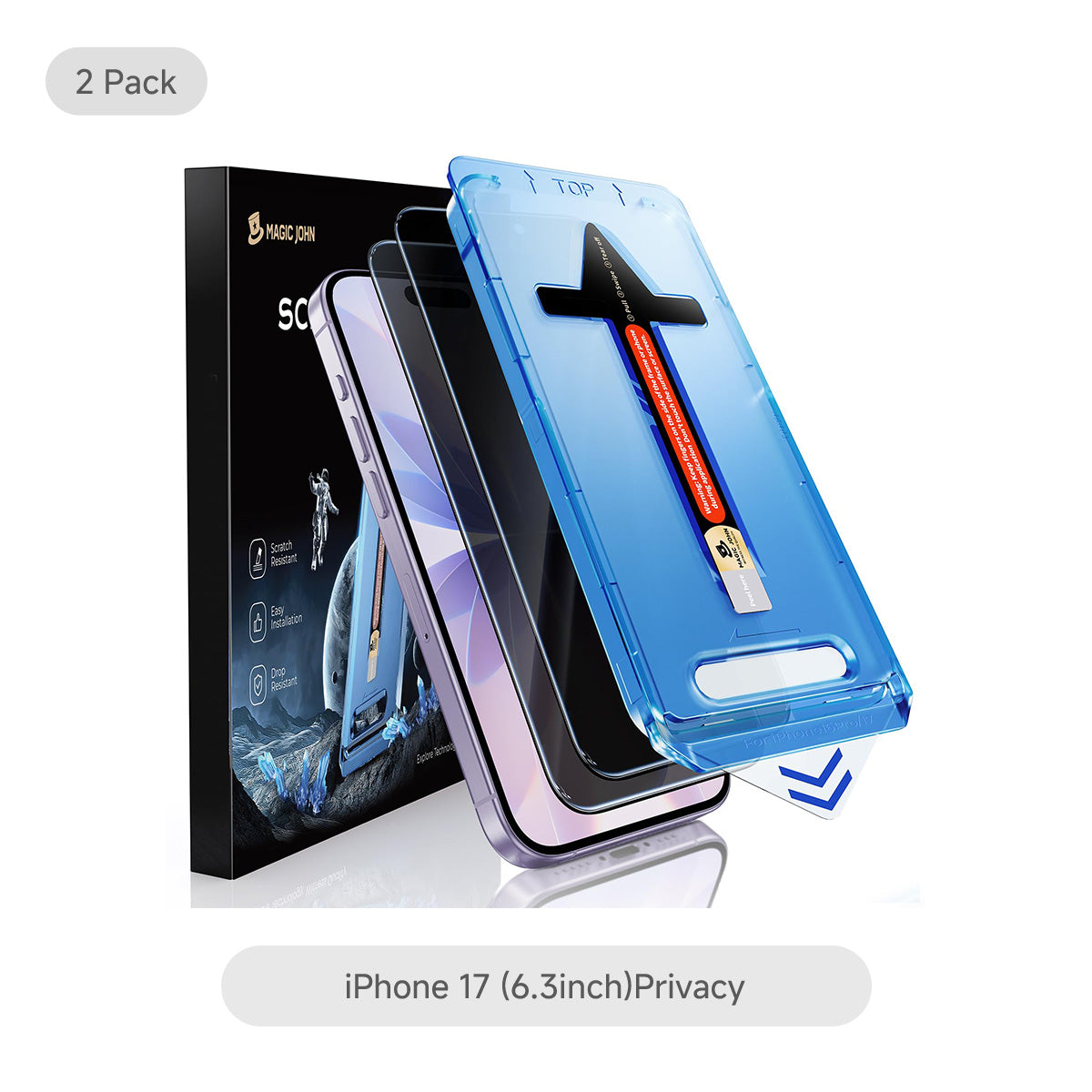 MAGIC JOHN 2nd Generation iPhone Screen Protector - Dust Free Without Bubbles