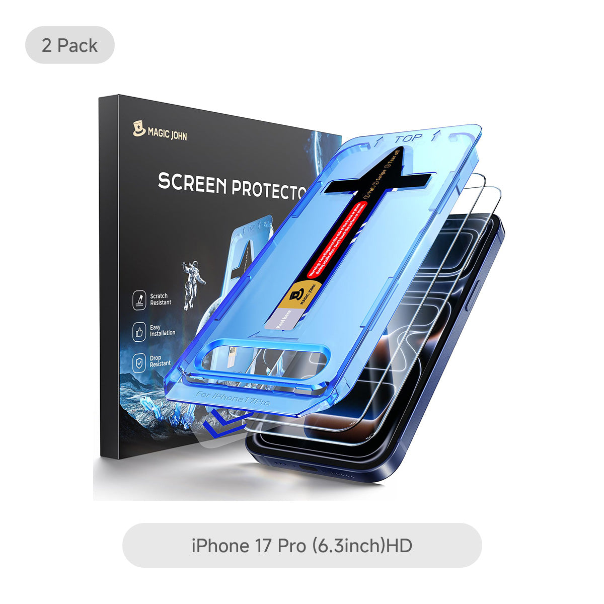 MAGIC JOHN 2nd Generation iPhone Screen Protector - Dust Free Without Bubbles