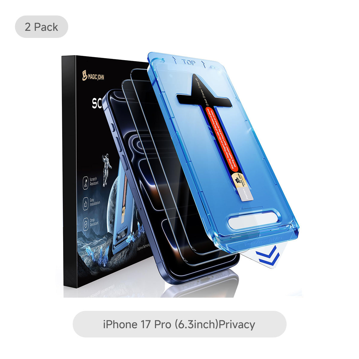MAGIC JOHN 2nd Generation iPhone Screen Protector - Dust Free Without Bubbles