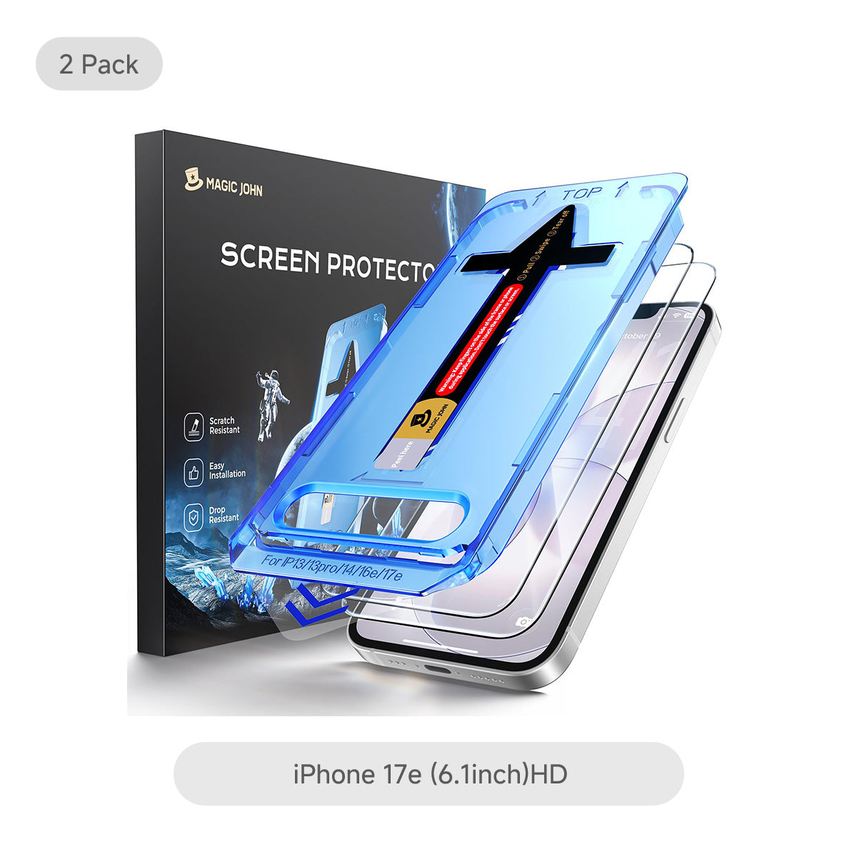 MAGIC JOHN 2nd Generation iPhone Screen Protector - Dust Free Without Bubbles