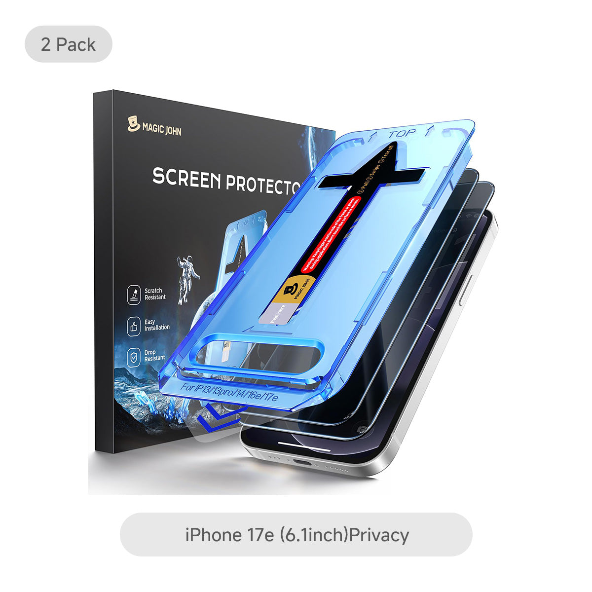 MAGIC JOHN 2nd Generation iPhone Screen Protector - Dust Free Without Bubbles