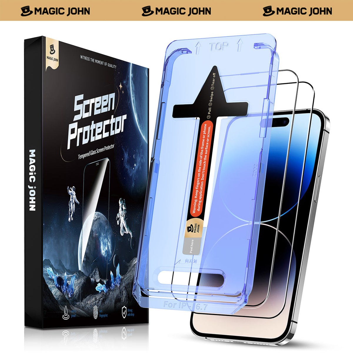 MAGIC JOHN 2nd Generation iPhone Screen Protector - Dust Free Without Bubbles