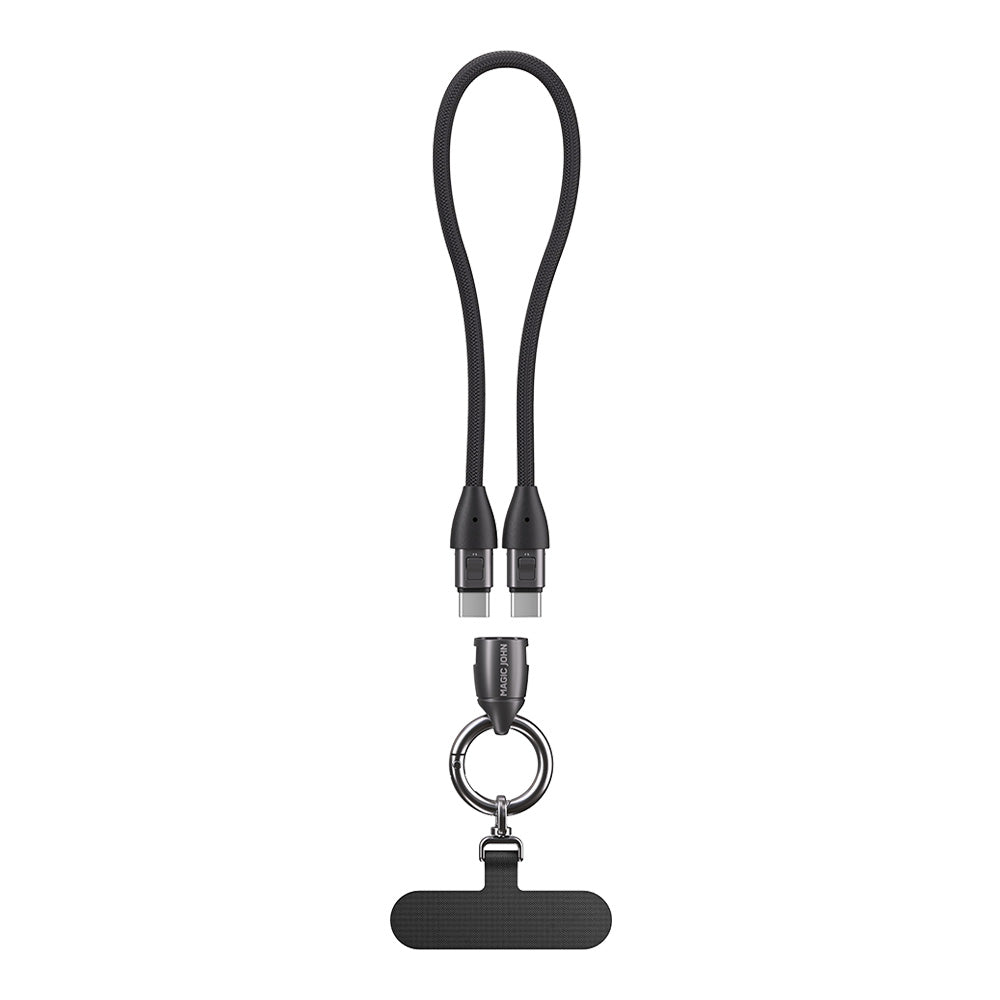 240W 2-in-1 USB-C Fast Charging Lanyard Cable