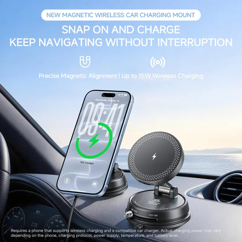 Supporto magnetico da auto con clip a 360°