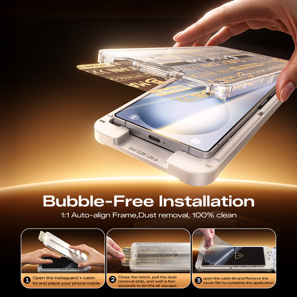 MAGIC JOHN 3rd Generation Screen Protector for Samsung - Automatic Dust Free Eco-Friendly Protection