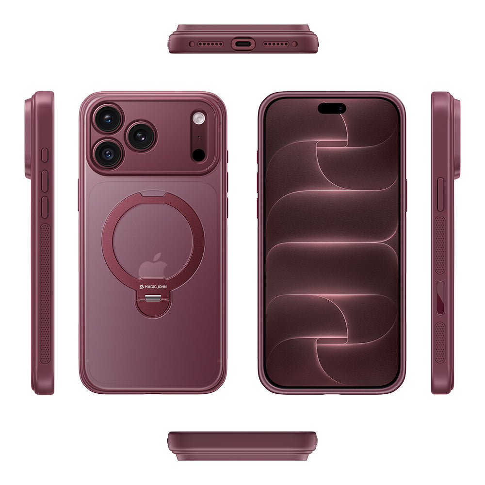 Custodia con supporto magnetico invisibile a 360° per iPhone 18