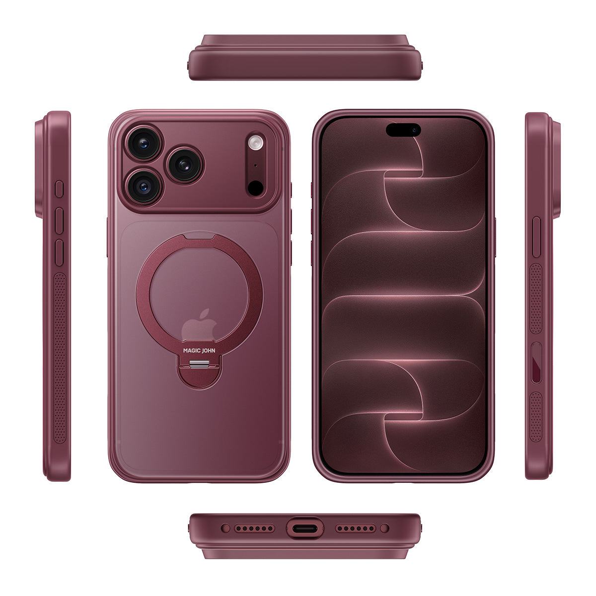 iPhone 18 K130 Full Protection Magnetic Stand Case