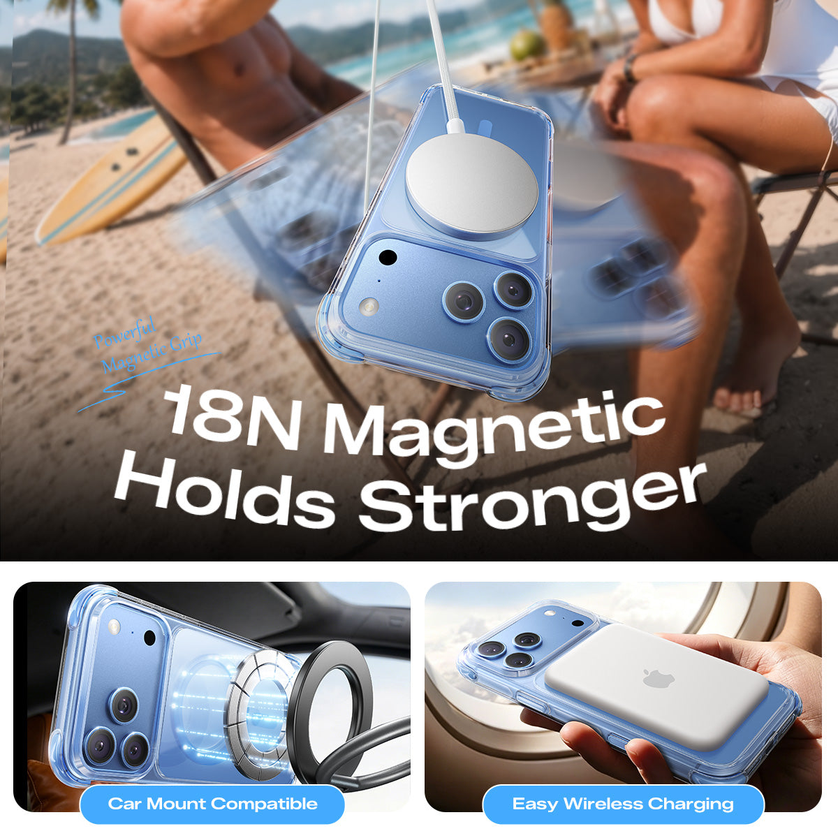 Funda protectora magnética para iPhone 17 Pro/Pro Max