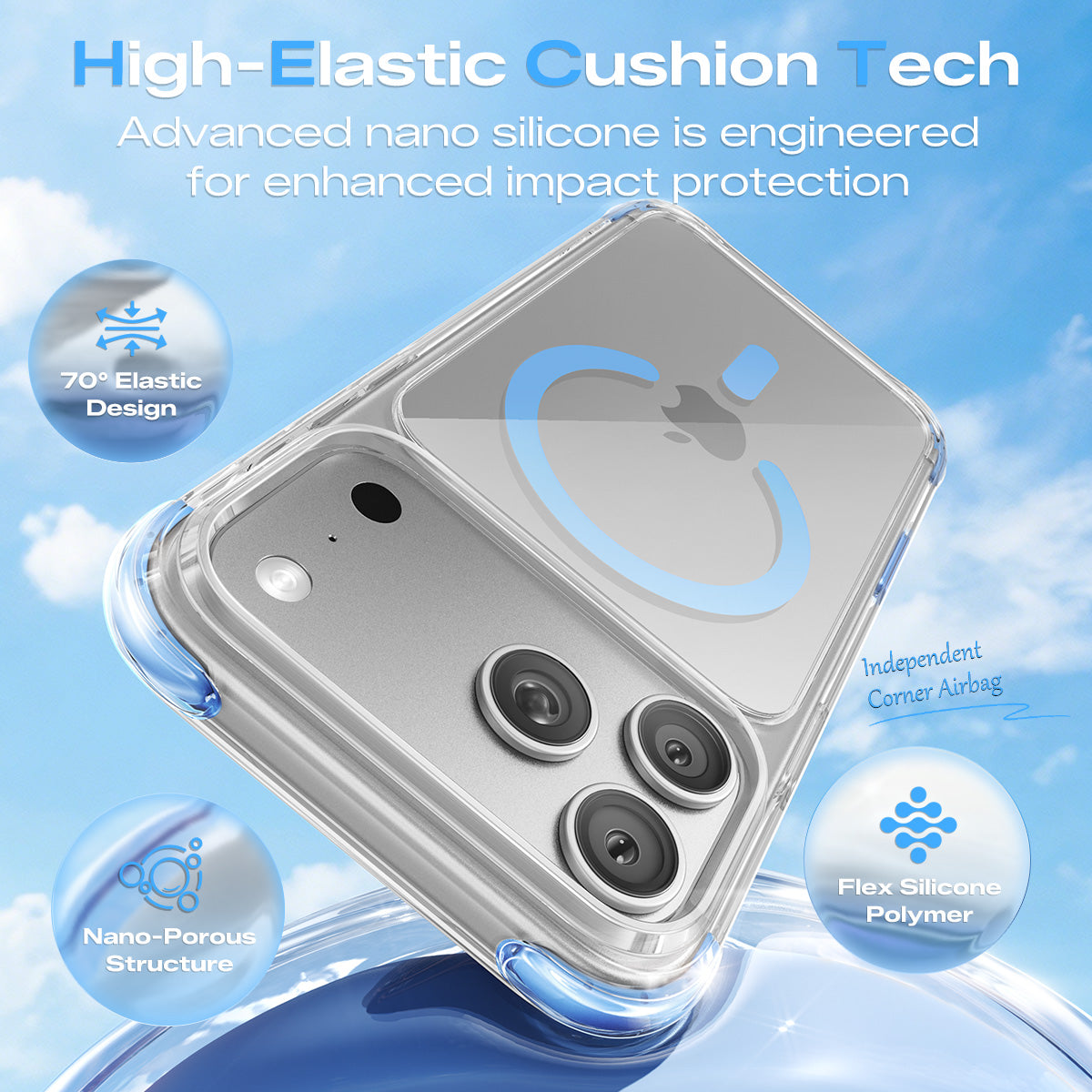 Funda protectora magnética para iPhone 17 Pro/Pro Max