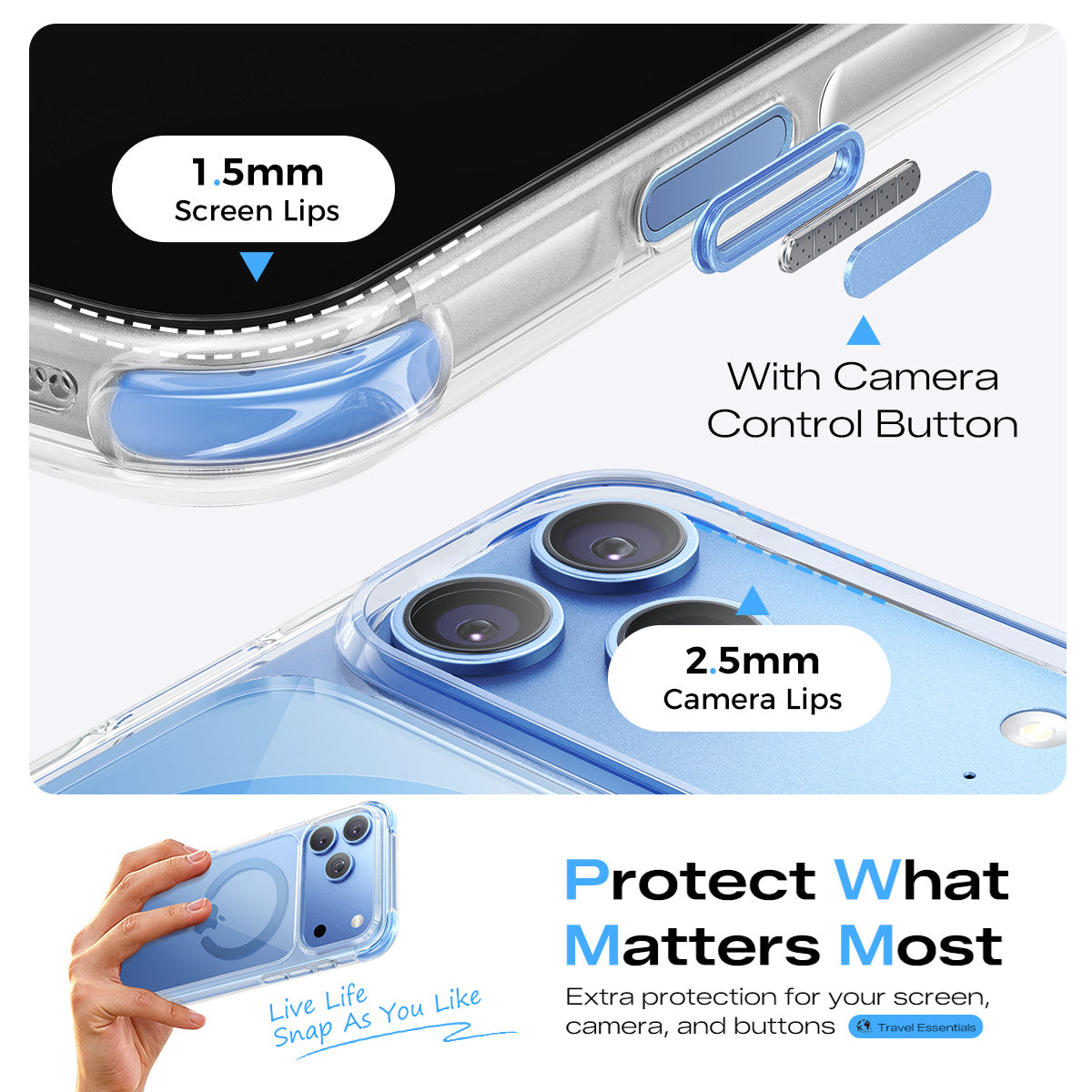 Funda protectora magnética para iPhone 17 Pro/Pro Max