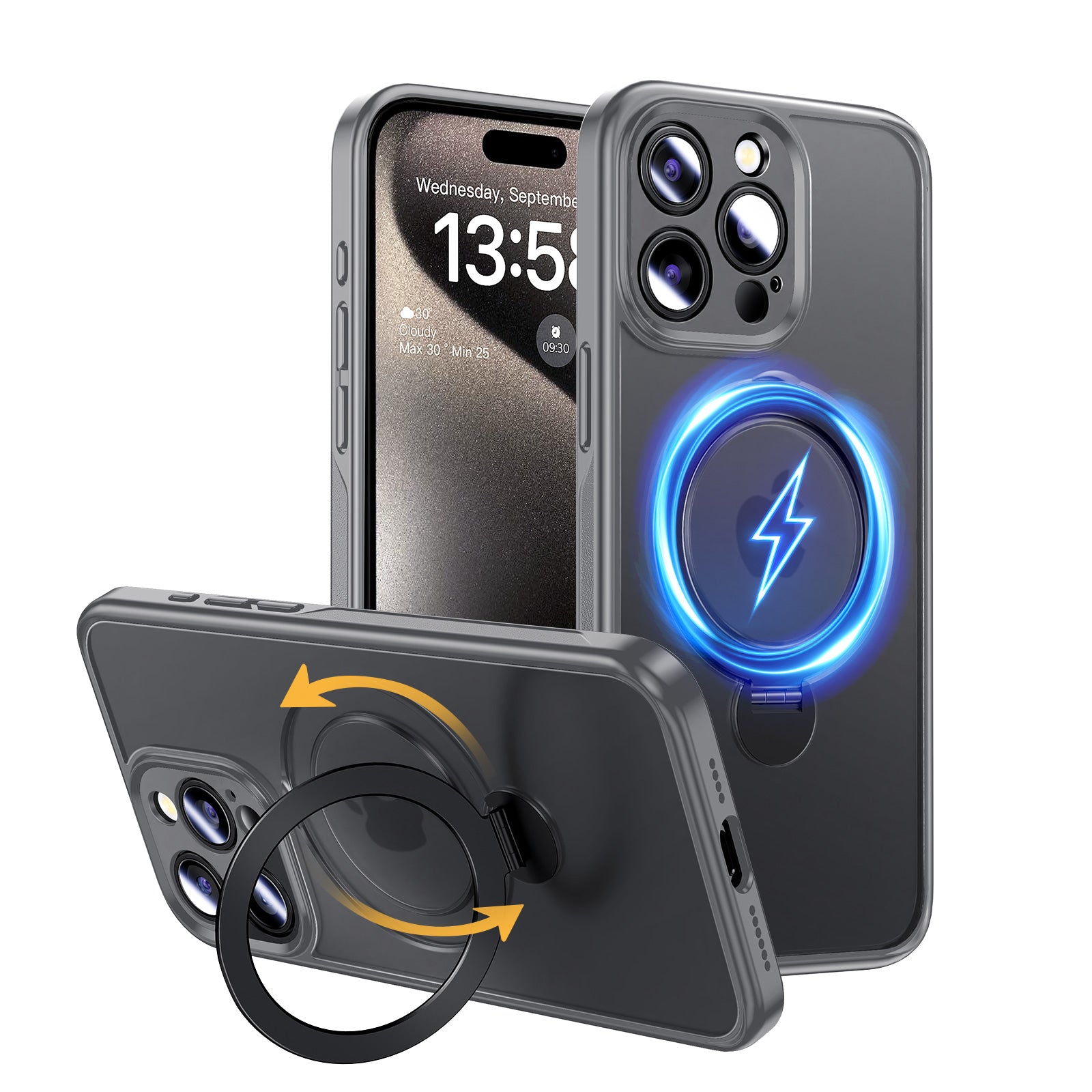 Magic John 360° Invisible Magnetic Stand Phone Case