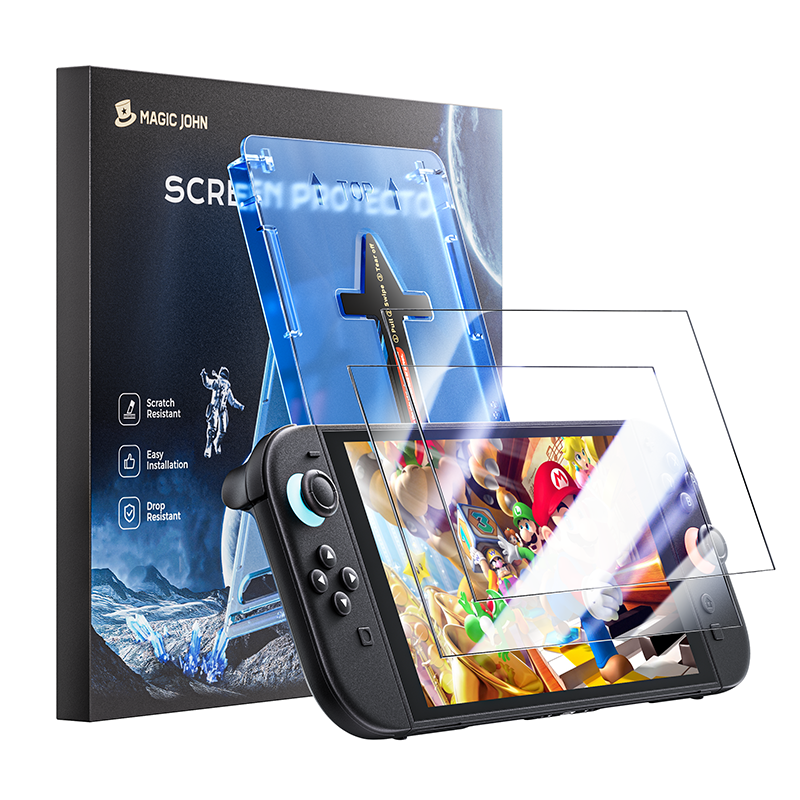 MAGIC JOHN Nintendo Switch 2 Screen Protector - One-Touch Easy Application Ultimate Protection