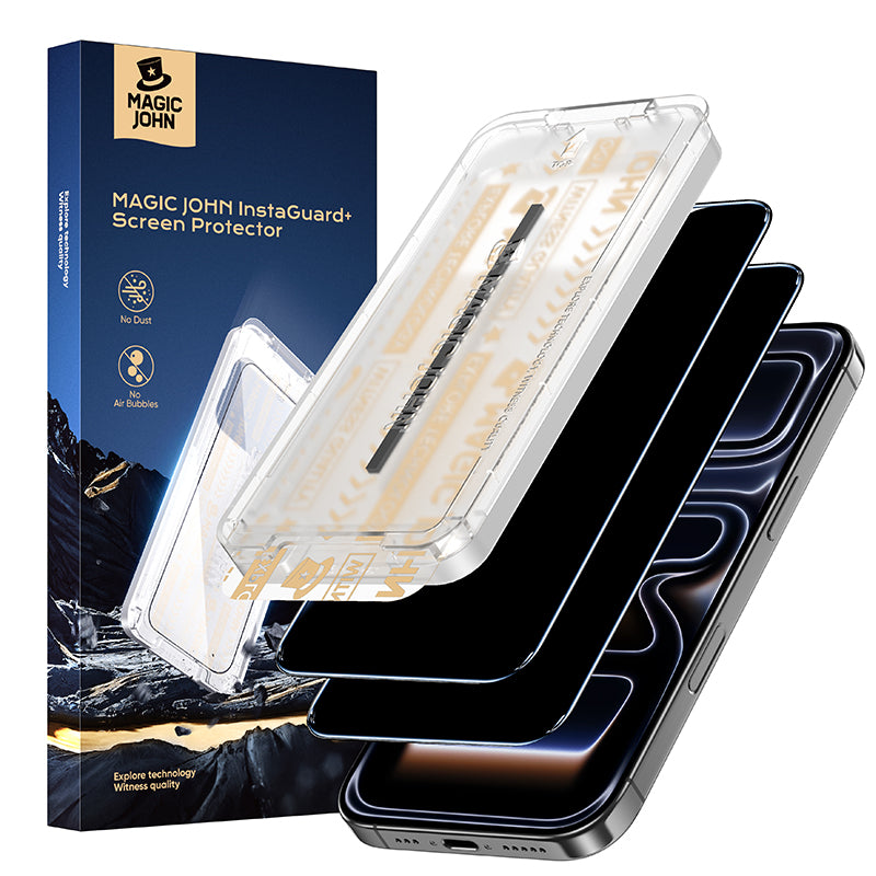 MAGIC JOHN Upgraded Screen Protector for iPhone 17/Air/Pro/Pro Max- Automatic Dust Free Eco-Friendly Protection