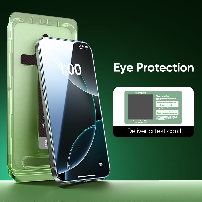 MAGIC JOHN 2025 Upgrades Eye Protection Screen Protector - Dust Free Without Bubbles