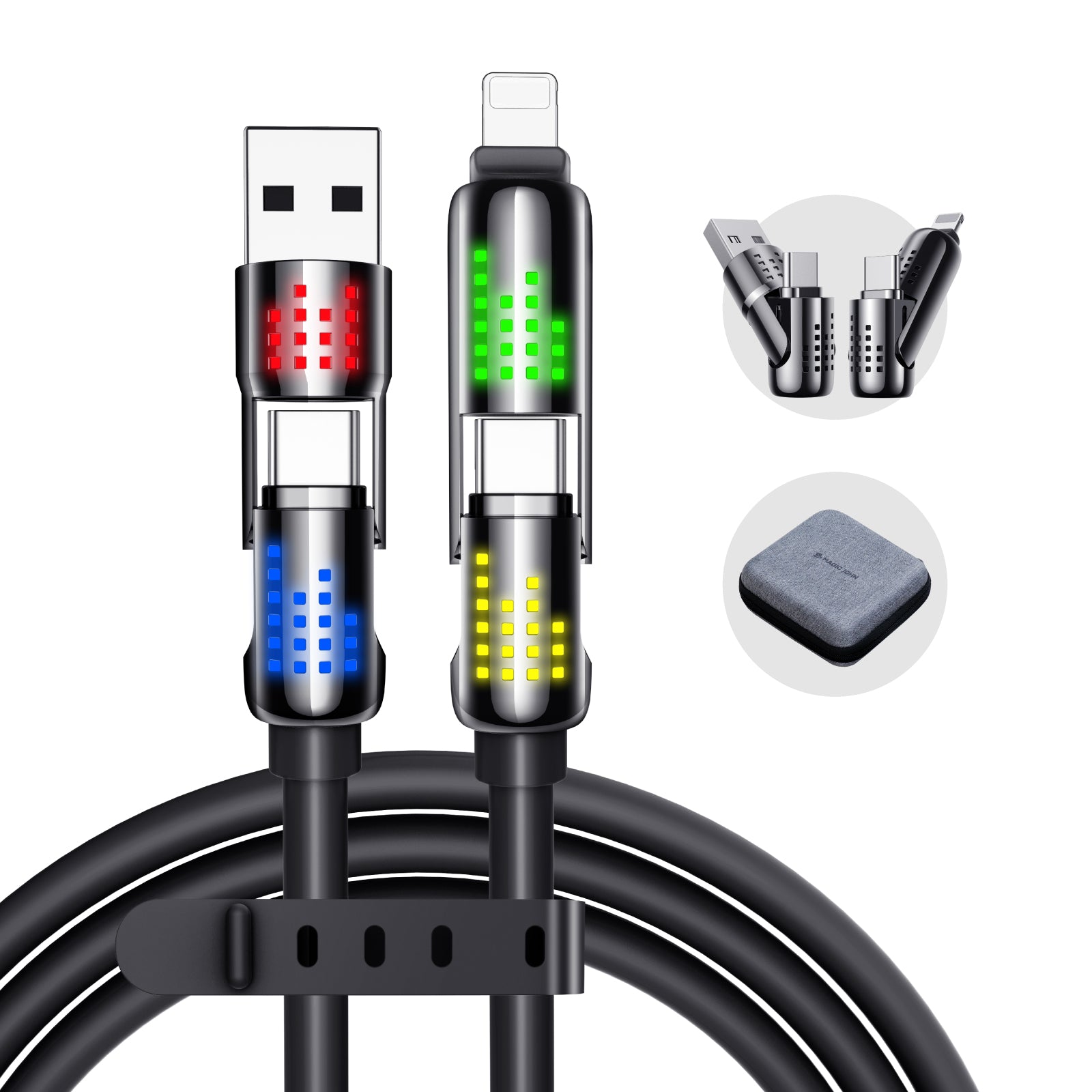 MAGIC JOHN 4-in-1 USB Charging Cable mFish fast charging