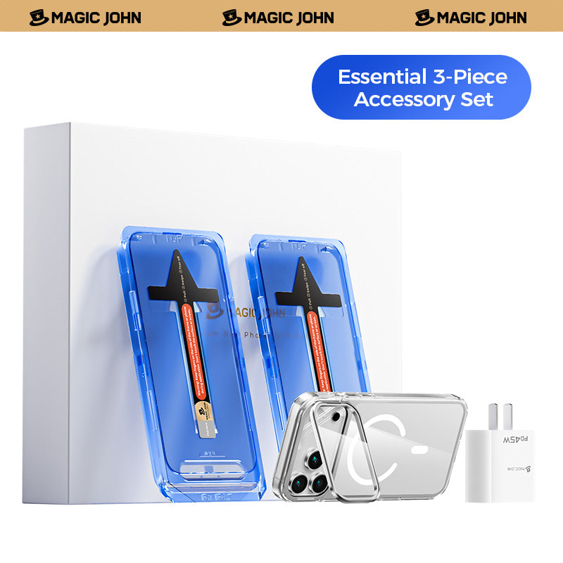 MAGIC JOHN 3 Piece Accessory Set for iPhone 17 / Air / Pro / Pro Max